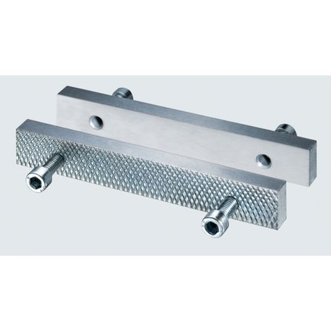 Mâchoire pour étau 116140 – Largeur de mâchoire 140 mm – Interchangeable et striée pour serrage optimal – Heuer