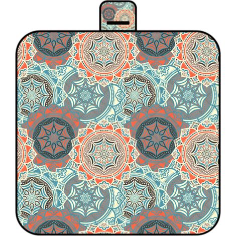 Couverture de pique-nique bohème 200 x 150 cm, imperméable et anti-sable, avec matelas rembourré. Idéale pour le camping, la plage, les parcs, les festivals et les pique-niques. Facile à plier. (1/5)