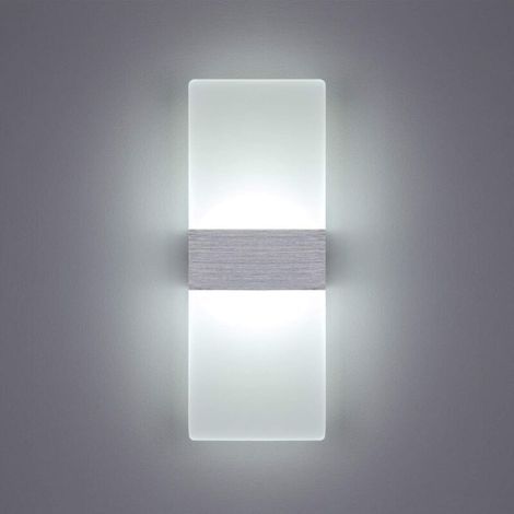 6W Applique Murale Intérieure LED 6000K Blanc Froid Acrylique Applique Murale Design Moderne Taille: 29x11CM Utilisé pour décorer le salon chambre couloir escalier étude etc. (1/4)