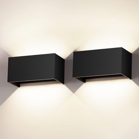 2 Pièces Applique Murale LED, 24W, 4000K, Angle Réglable, Aluminium, IP65, Intérieur Extérieur (1/5)