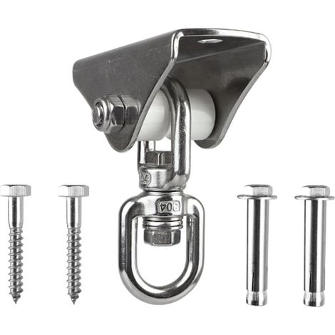 Ganchos giratorios de acero inoxidable de 360° para columpios – Ganchos resistentes de 450 kg para colgar sillas, sacos de yoga y de boxeo. (1/3)