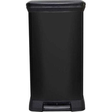 Curver Deco Bin Rectangular Pedal 50L, Black