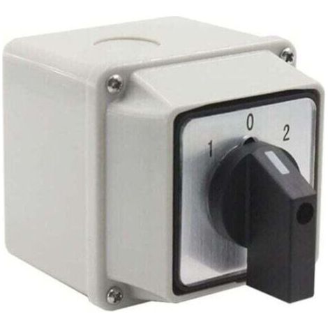 [Interrupteur Rotatif] LW26-20/2 Inverseur de Source Universal IP65 380V 20A Boîtier de Montage 12 Bornes 3 Positions Sélecteur à Came Rotative (1/4)
