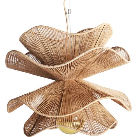 Suspension boho chic en yute naturel - Teinte naturelle de jute tissé beige brun (1/5)