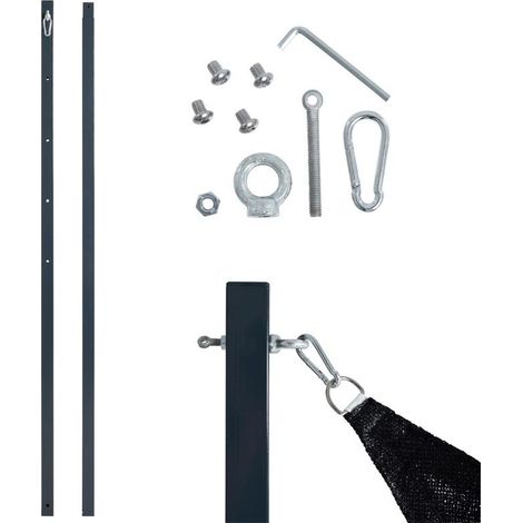 Sonnensegelpfosten Sonnensegelmast Pfosten Komplettset Sonnensegel Halterung Set (1/5)