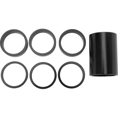 Kit de 7 entretoises de direction en alliage d'aluminium pour fourches de 28,6 mm (2 mm, 3 mm, 5 mm, 10 mm et 50 mm). (1/5)