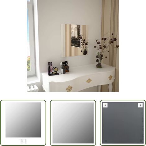 Miroir minimaliste - Miroir mural carré 50 x 50 cm Verre (1/5)