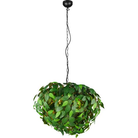 Lampada a sospensione 4 luci, verde, D70 cm, Leavy (1/5)