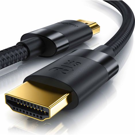 Primewire - 0,5m High Speed 8K HDMI Kabel mit Ethernet ARC 3D 4K Ultra HD 7680x4320 @ 120 Hz PS4 360 TV OLED PC Laptop Beamer Monitor - Schwarz (1/5)