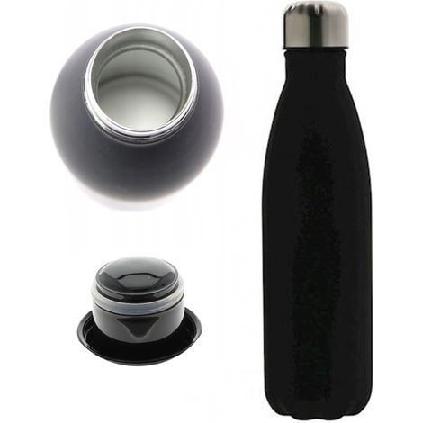 BOTTIGLIA TERMICA BOTTIGLIA TERMICA PER TUTTE LE STAGIONI 500ML NERA A PROVA DI PERDITA (1/5)