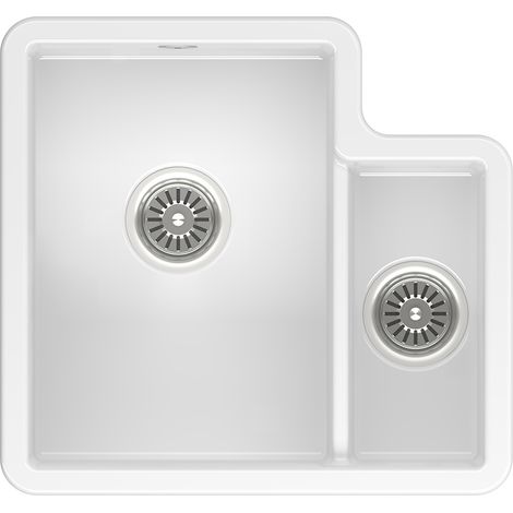 Reginox Tuscany II Ceramic 1.5 Bowl Kitchen Sink with Waste - White