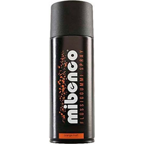Mibenco MIB71422008 Spray liquide pour caoutchouc, 400 ml, orange mat