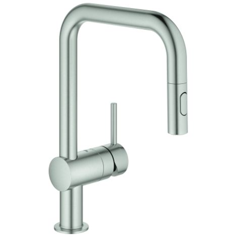 Mezclador monomando de fregadero Grohe Minta, 225 mm de alcance, (1/5)