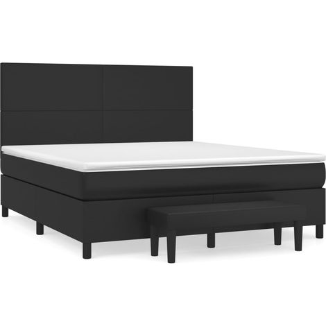 Maison Exclusive - Boxspringbett mit Matratze Schwarz 160x200 cm