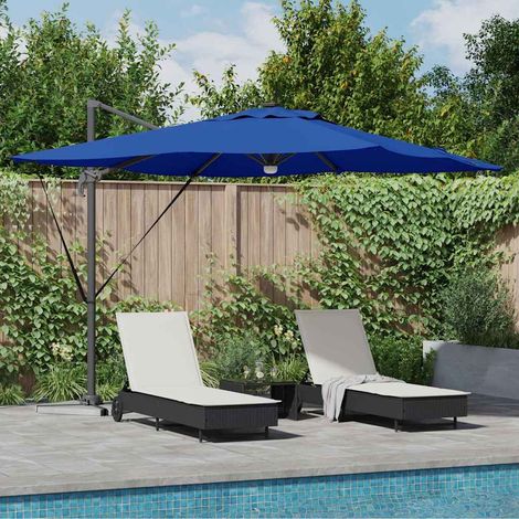Roma Parasol Blau 286 x 284 x 270 cm Aluminium und Polyester