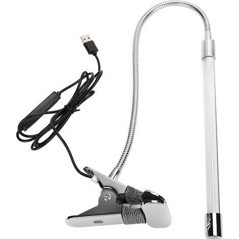 Lampe De Bureau À Pince - Bras Métallique Réglable 360° - Éclairage Led Réglable En Intensité Et Température De Couleur - Pour Tatouage, Manucure, Extension De Cils - 1 Pièce (1/5)