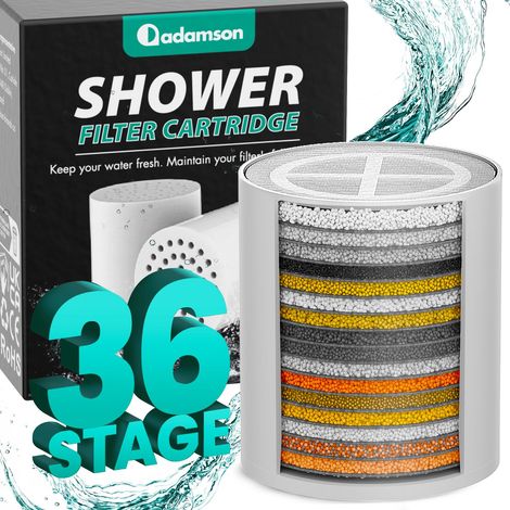 Cartouche de Remplacement Filtre Douche - 36 Étapes - Recharge 6 Mois (1/5)