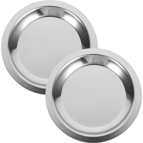 Posavasos redondos de acero inoxidable de 11,5 cm (4,5") (6 piezas) para fiestas y bares. (1/5)