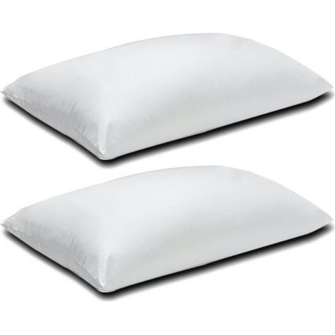 Oreiller viscoélastique - JUANIO - Lot de 2 - 60 x 45 cm - Anti-bactérien - Lavable en machine (1/4)
