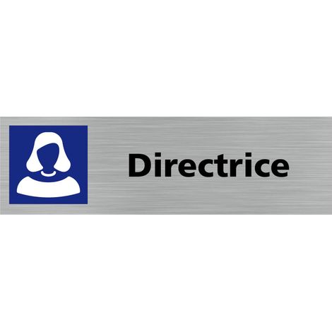 Pictogramme DIRECTRICE (Q0223).- Adhésif aspect aluminium brossé - (1/5)