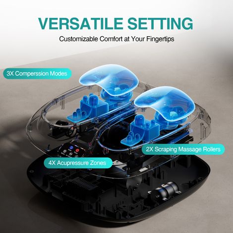 Appareil de Massage des Pieds avec Chauffage, Vibration et Compression d’Air, Housse Amovible Lavable (1/5)