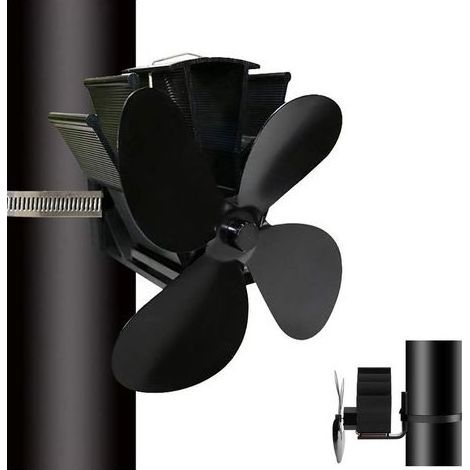 AIDUCHO Ventilatore 4 Pale di Ventilatore, Stufa a Legna, Magnetico, Ventilatore Camino in Silenzio,Ventilatore Camino, Energia termica, i Registri di masterizzazione/Caminetti (1/5)