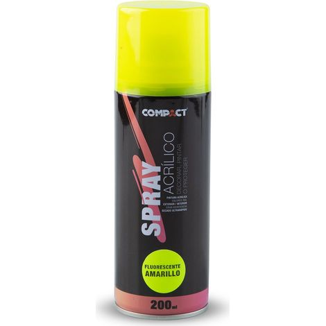 Peinture acrylique jaune fluo en aérosol 200ml
