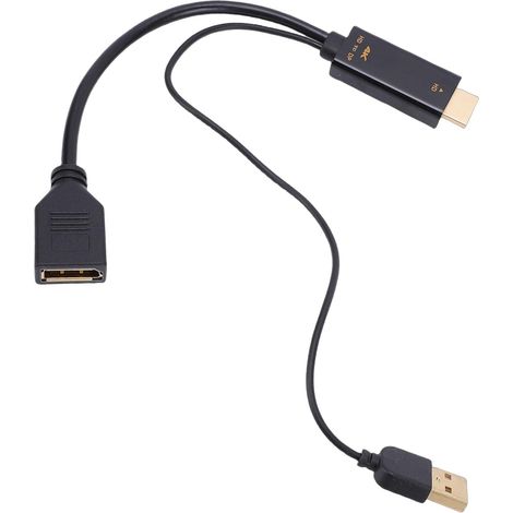 Câble HDMI vers DisplayPort, Adaptateur de Câble Femelle 4K 60 Hz, Transport sans Perte, Connecteurs Plaqués Or 24 Carats, pour Interface Multimédia HD vers Appareils DisplayPort (1/5)
