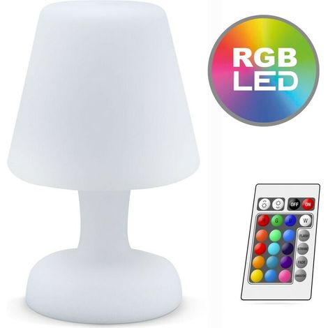LAMPE DE TABLE LED RECHARGEABLE 26 CM MULTICOLOR ÉTANCHE IP65 (1/4)
