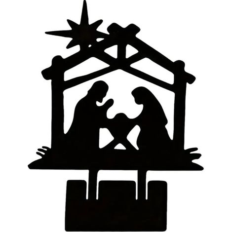 Ensemble de Figurines la Nativité avec Silhouette ScèNe Nativité, Ornement NoëL, Sainte Famille pour ClôTure et Patio B (1/4)