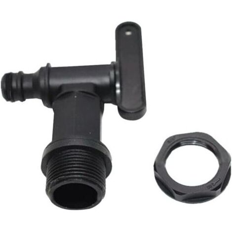 1000-Liter-Kunststofftankhahn, IBC-Wasseraufbewahrungsbox-Adapter, Gartenschlauchhahn-Adapter, für Regenwassersammler, Kraftstofftank (Kunststoff) (1/5)