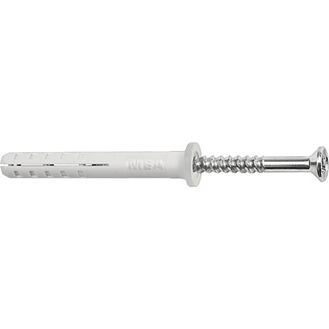 Celo Nageldübel Flachkopf NP 6x60 Schlagdübel Set mit Schraube vormontiert PZ2 - 50 Stück