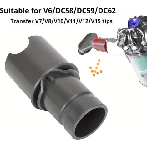 Adaptateur de tuyau compatible V7V8V10V11V12V15 et accessoires pour aspirateurs Dyson séries DC et V6 (1 pièce), idéal pour la maison, le camping-car, le bureau et plus encore. (1/5)