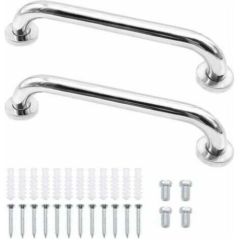 Barre d'Appui en Acier Inox Antidérapant, 2pcs Barre d’appui de Salle de Bain Barres de Sécurité Murale