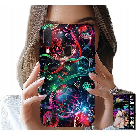 Custodia per Samsung Galaxy A40 - Palline di Natale, albero di Natale, custodia + pellicola (1/5)
