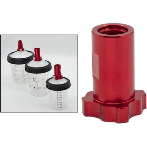 Connecteur de Gobelet de Pulvérisation, Connecteur D'adaptateur de Pot Jetable pour Pistolet de Pulvérisation à Dégagement pour Pulvérisateurs de Peinture, Interne M14x1 (1/3)