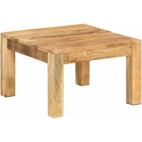 Tavolino da Salotto 55x55x35 cm in Legno Massello di Mango vidaXL (1/5)