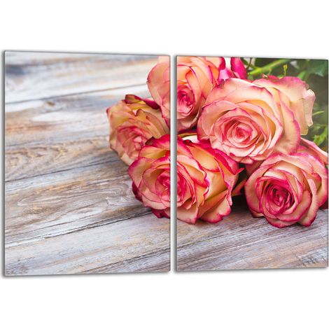 Piastra protettiva in vetro per la stufa 2x40x52 Rose (1/5)