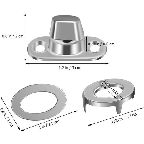 20 Ensembles Attaches à Verrouillage Rotatif, Ovales Twist Verrouiller, Oeillets Pour Baches Pour Boutons Tournants De Fixation En Toile (1/5)