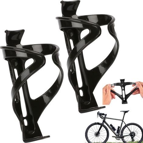 Portaborracce per bicicletta, confezione da 2, universali, robusti e flessibili, per biciclette, bici da strada, mountain bike, passeggini, con portabevande regolabile, blu (1/5)