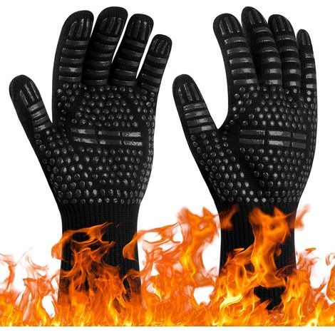 Barbecue Gloves, Oven Gloves Heat Resistant Up to 800°C, Heat Resistant and Non-Slip Kitchen Gloves, Heat Resistant Cooking Gloves for BBQ/Oven/Grill/Fireplace/Welding/Baking (1/5)