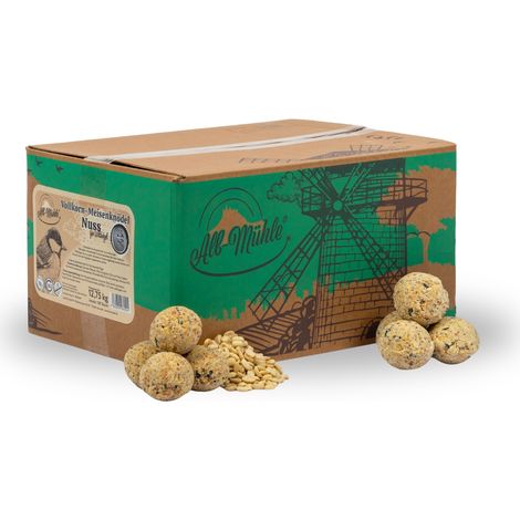 150 pcs. Lyra Pet® Boulettes de mésanges du moulin d'Alb sans filet Céréales complètes & Noix à 85 g
