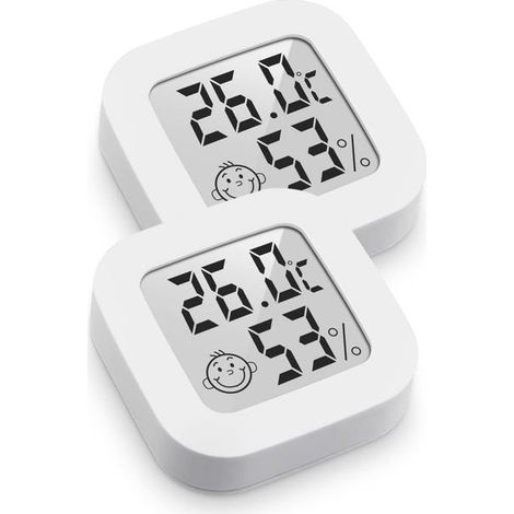 2x Digital Thermometer Hygrometer – Raumthermometer Innen Weiß (1/5)