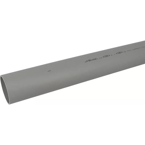 Tube PVC compact non prémanchonné - diamètre 75 mm - 1 mètre - ép. 3 mm - Nicoll