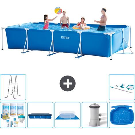 Intex Piscine Tubulaire Rectangulaire - 450x220x84 cm - 8-pièces S20069 (1/5)