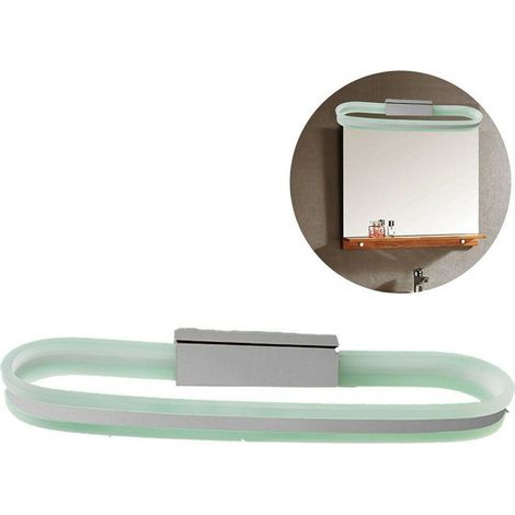 TrAdE Shop Traesio - Applique Lampada Moderno Da Parete Muro Specchio 10w Bagno 50 Led 2835 Smd Luce - -Bianco Freddo - (1/3)