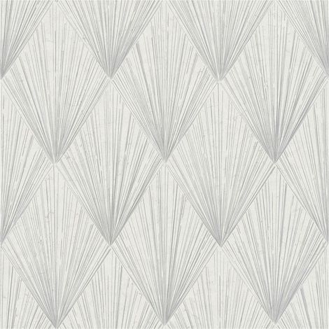 Graphic wallpaper wall Profhome 378641 non-woven wallpaper slightly textured with graphical pattern matt white grey 5.33 m2 (57 ft2) (1/5)