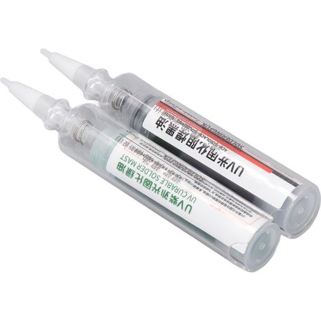 Encre noire UV pour masque de soudure, polymérisation par ultraviolets, encre verte pour réparation électronique, capacité de 10 ml.