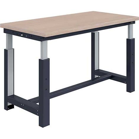 Werkbank für Werkstätten Höhenverstellbar - 2000x750x724/1124mm - Grau RAL7035 - W010010805-GC
