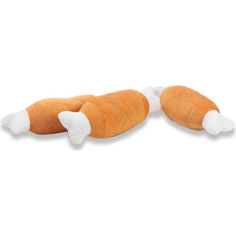 Cuisse de poulet en peluche, jouet en forme d'os pour chien et chat (1/5)